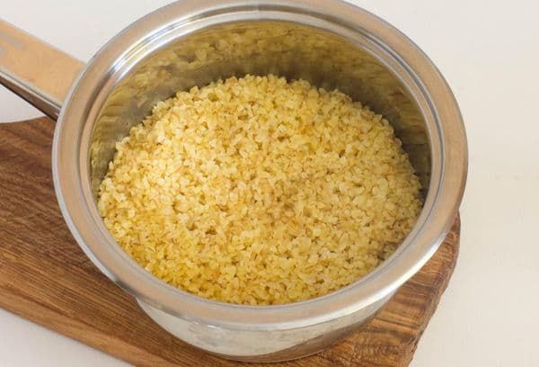 bulgur scalded with boiling water