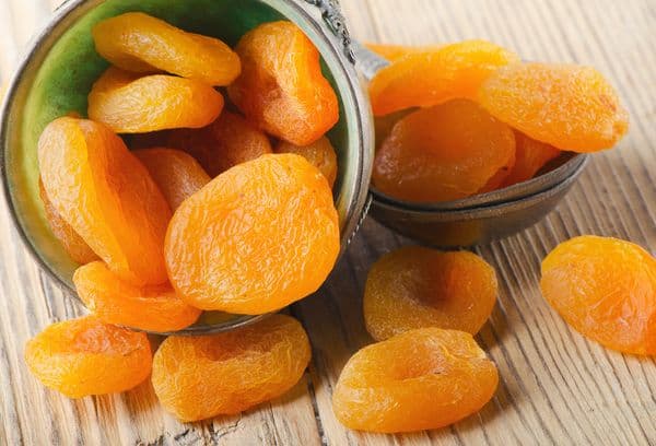 jar with dried apricots