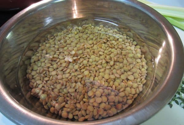 soaked lentils