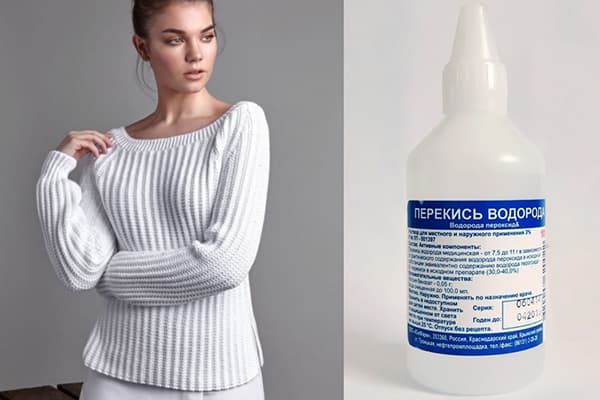 Ūdeņraža peroksīds džemperu balināšanai