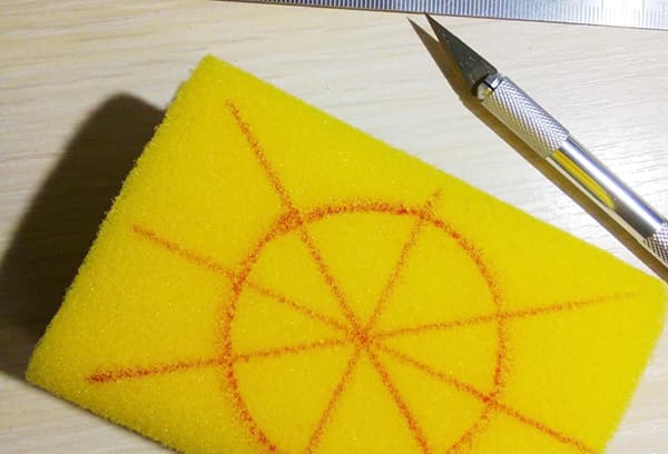 Sponge hole marking