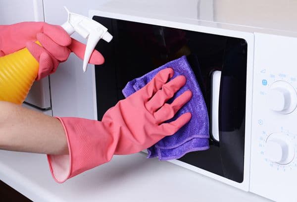 Microwave cleaning