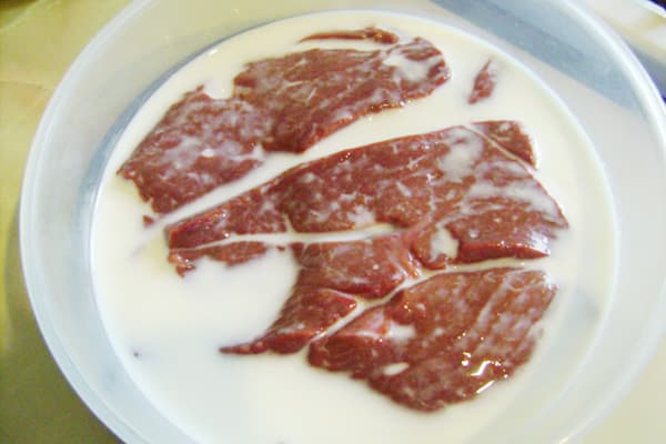 Liver in milk
