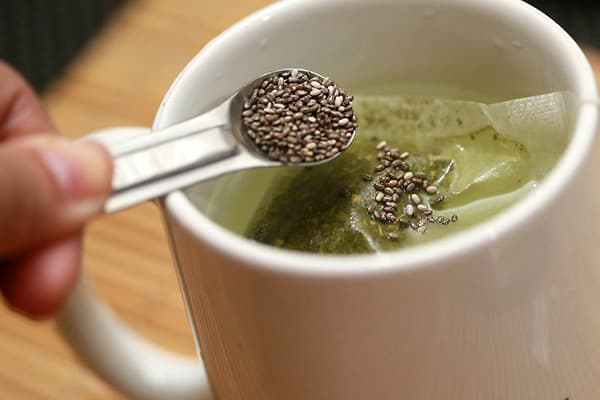 Adding Chia Seeds to Tea