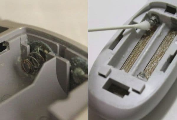 cleaning the remote inside