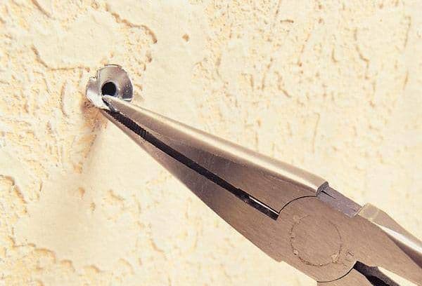 The sleeve is completely driven into the wall