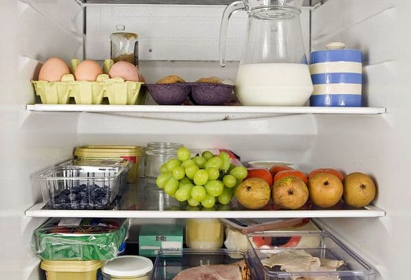 food in the refrigerator