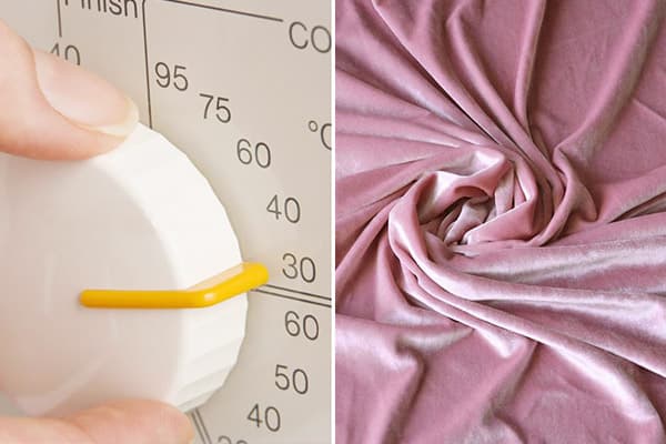 Velor wash temperature