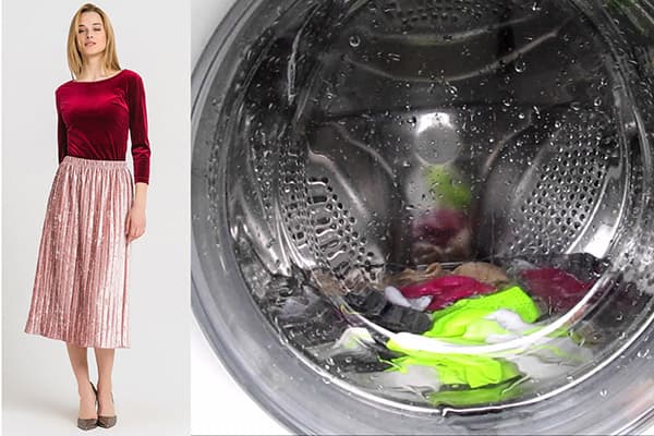 Machine washable velor clothes