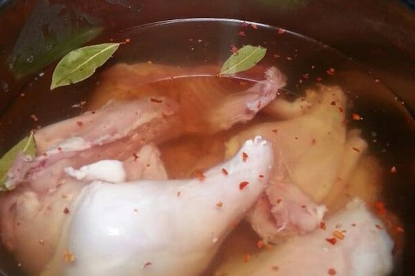 Soak the rabbit before cooking