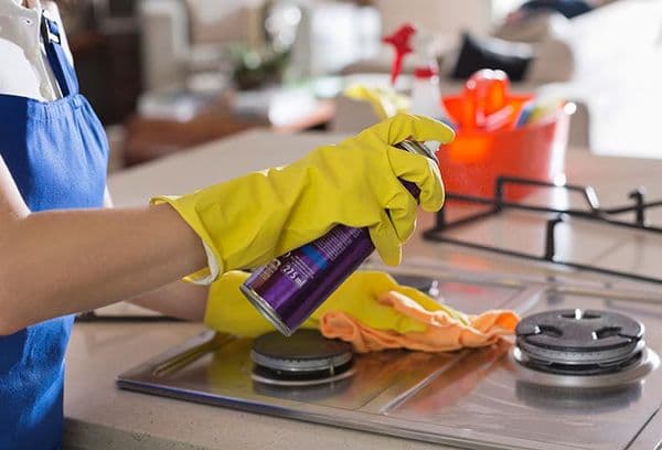 Gas stove cleaning