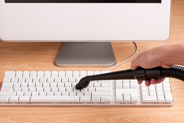 Vacuuming the keyboard