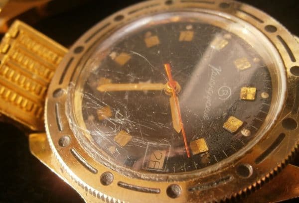 scratches on the watch