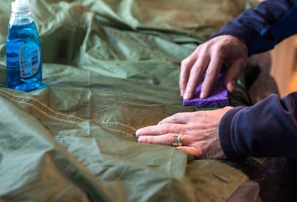 Manual Tent Cleaning
