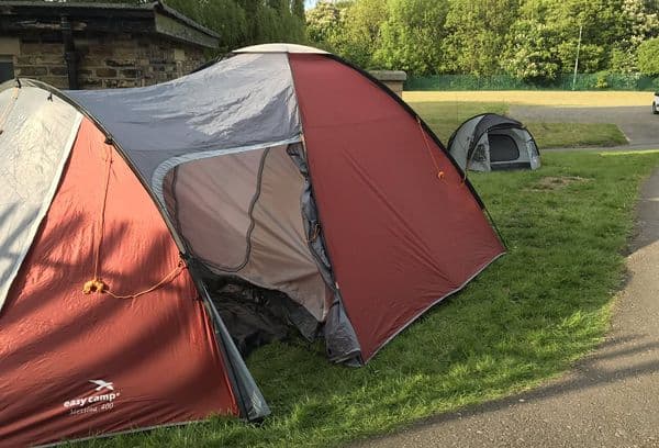 Tents in the forest