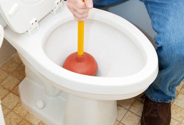 Clogged toilet