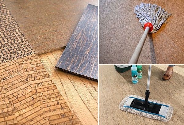 Cork floor cleaning