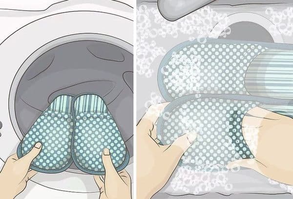 Washing slippers