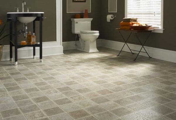 Linoleum in the bathroom
