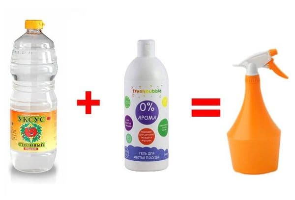 Vinegar and window washing gel