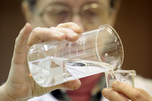 Checking tap water