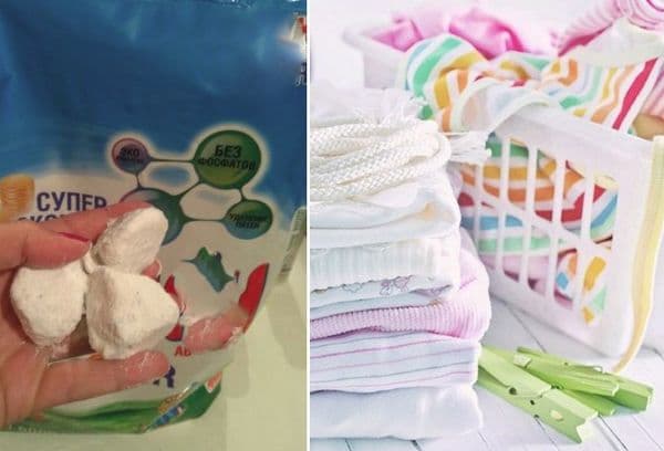 Lumps in washing powder