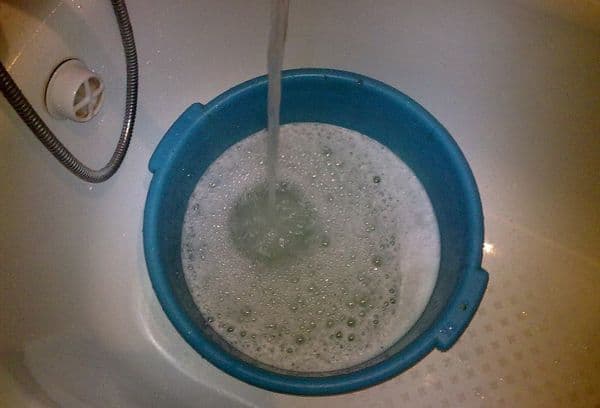 Diluted gel in water