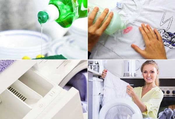 Gel for washing dishes from stains