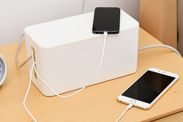 Box for surge protector and wires