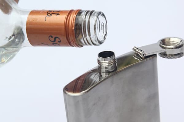 Alcohol in a steel jar