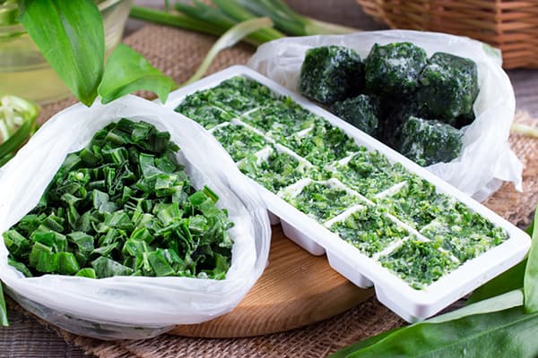 Frozen greens