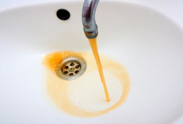 Rusty tap water