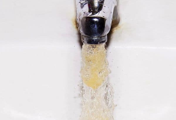 Yellow tap water