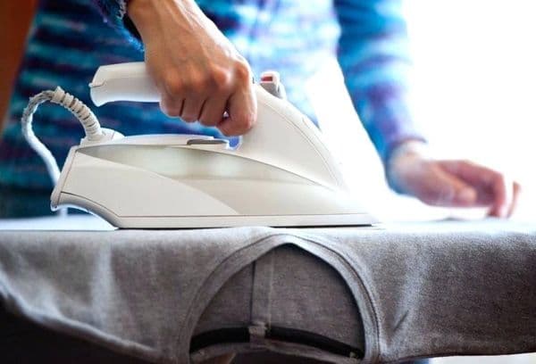Ironing wet shirts