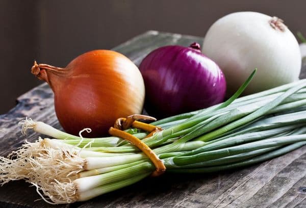 Onions and green