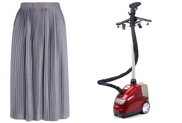 Steam pleated skirt ironing