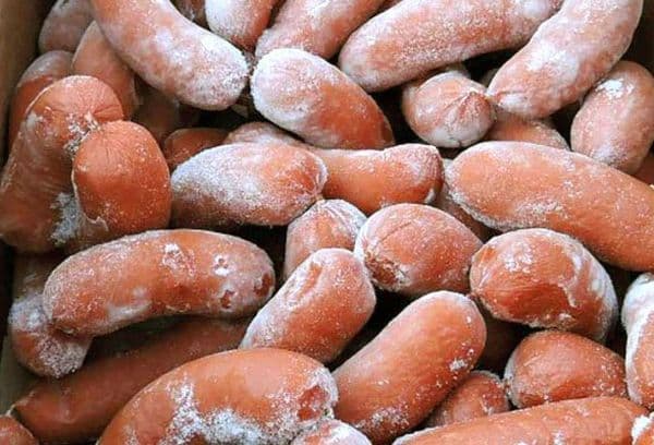 frozen sausages
