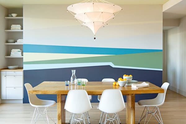 Latex painted living room wall