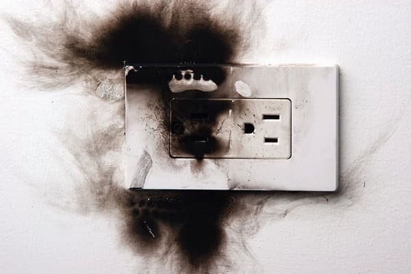 Outlet after short circuit