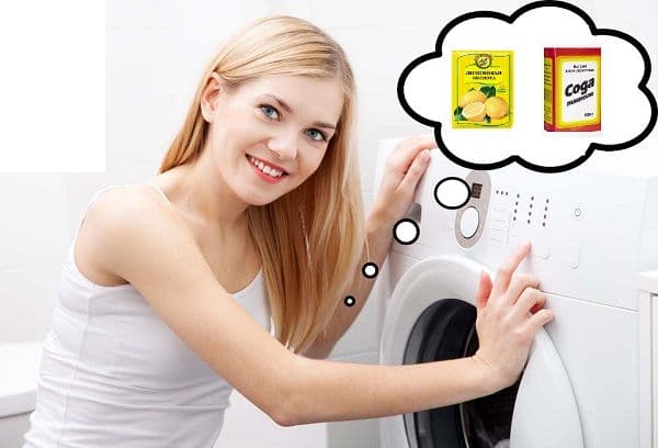 Soda and citric acid for cleaning machines