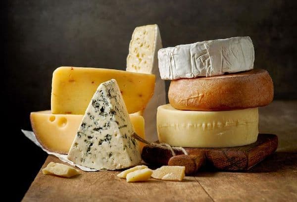 Cheeses of different grades