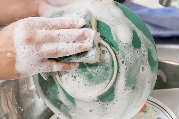 Washing dishes