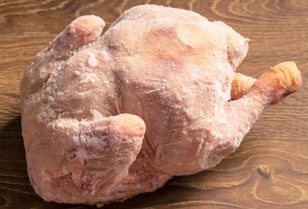 Whole frozen chicken