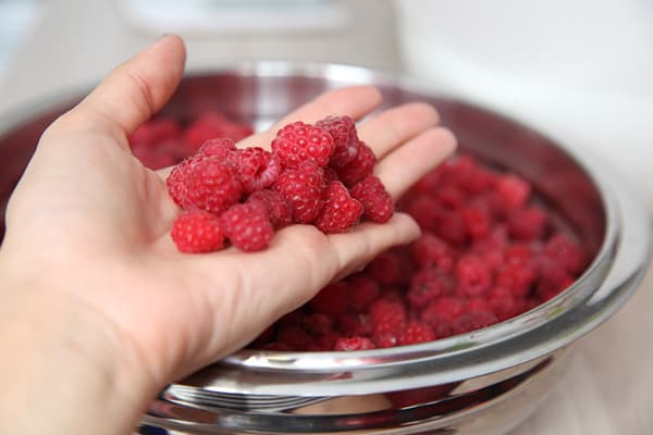 Fresh raspberries