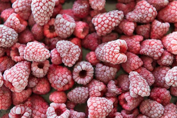 Frozen raspberries
