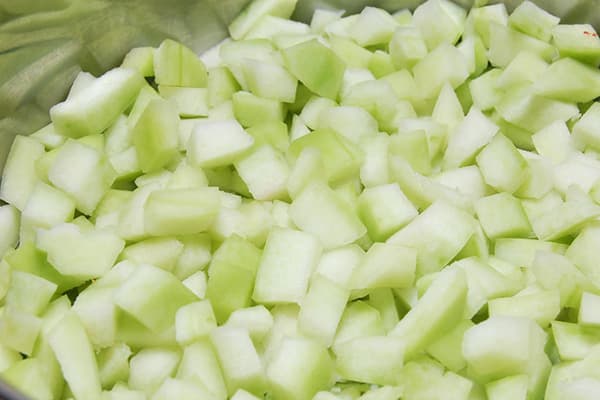 Diced Watermelon Peels