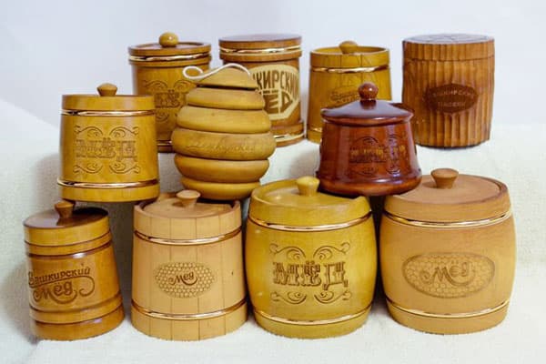 Wooden container for honey