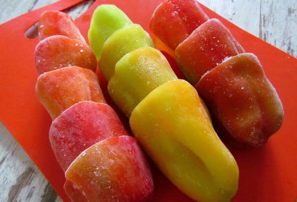 Whole pepper freezing