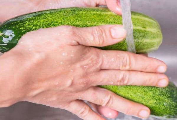Cucumber washing