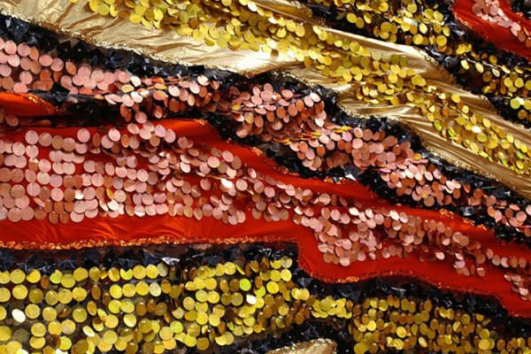 Sequins on the fabric